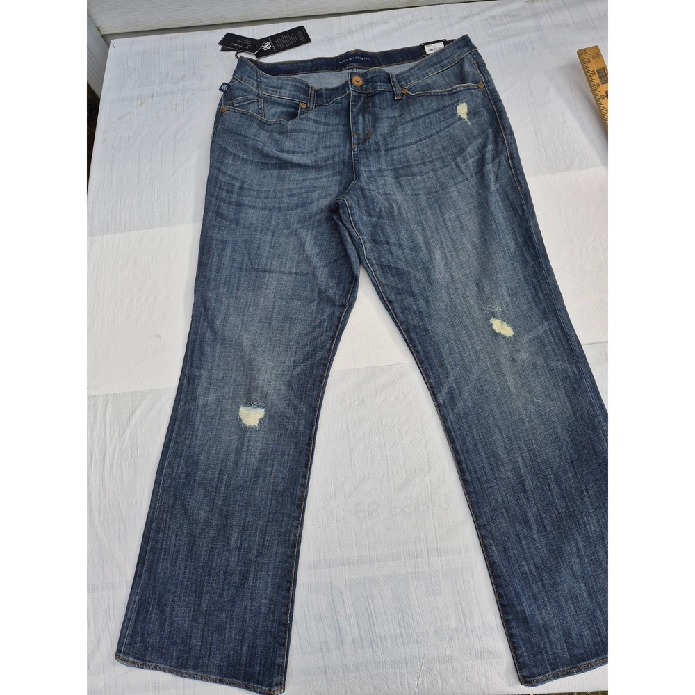 Rock & Republic Kasandra Bootcut Jeans Womens 16W Medium Wash Distressed R160302